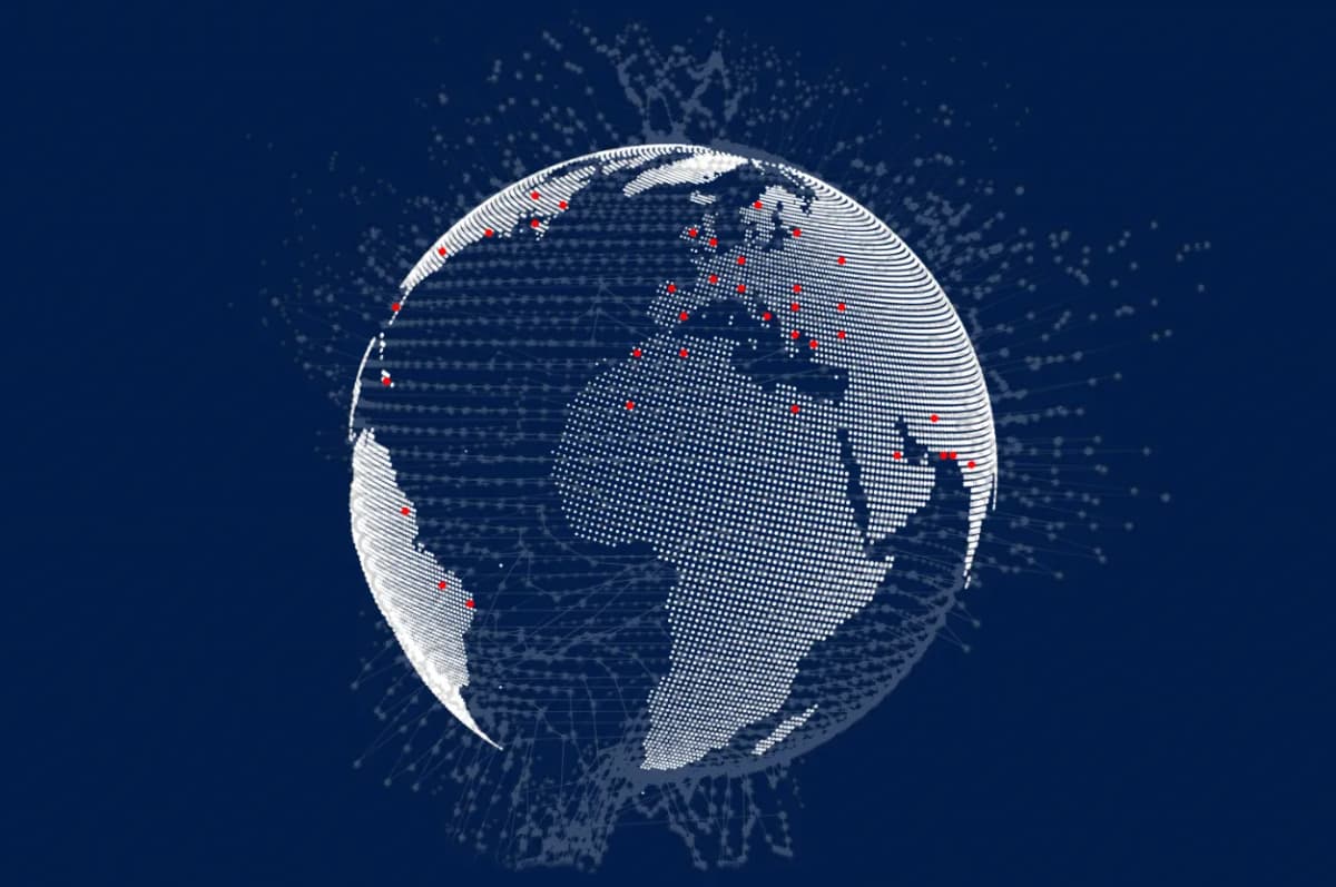 Global logistics network map